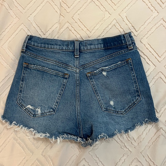 Abercrombie & Fitch Distressed Blue Jean Shorts - Picture 2 of 3